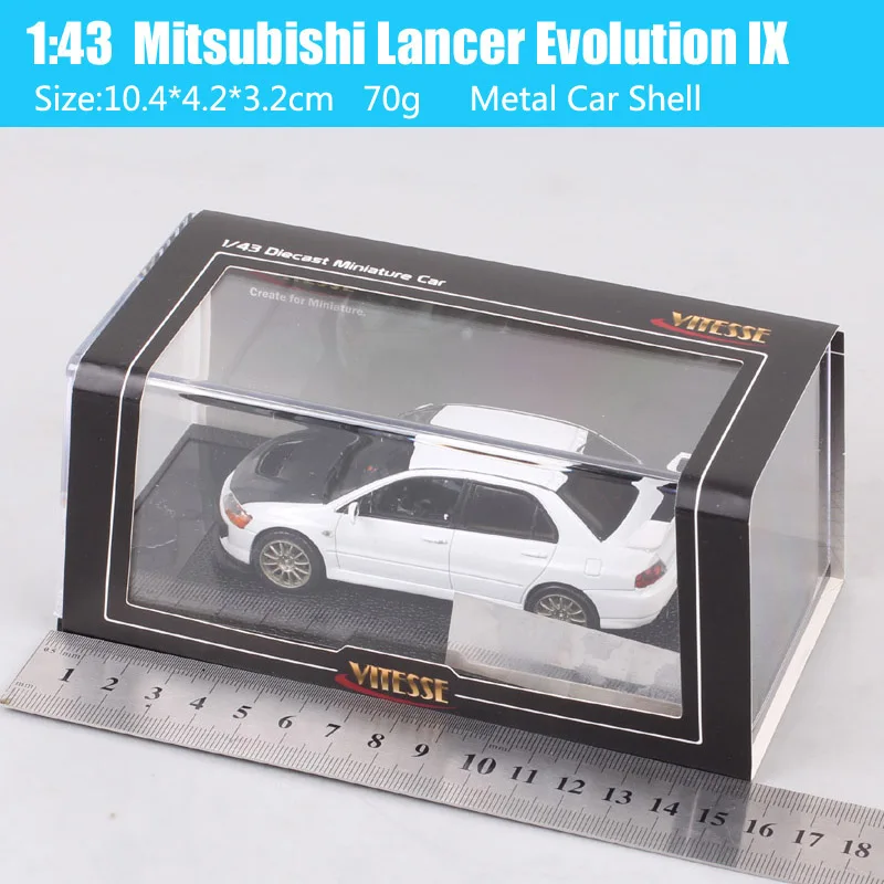 

Sunstar Vitesse 1:43 Scale Mitsubishi Lancer Evolution IX EVO Racing Diecasts & Toy Vehicle Car Metal Model Souvenir Acrylic Box