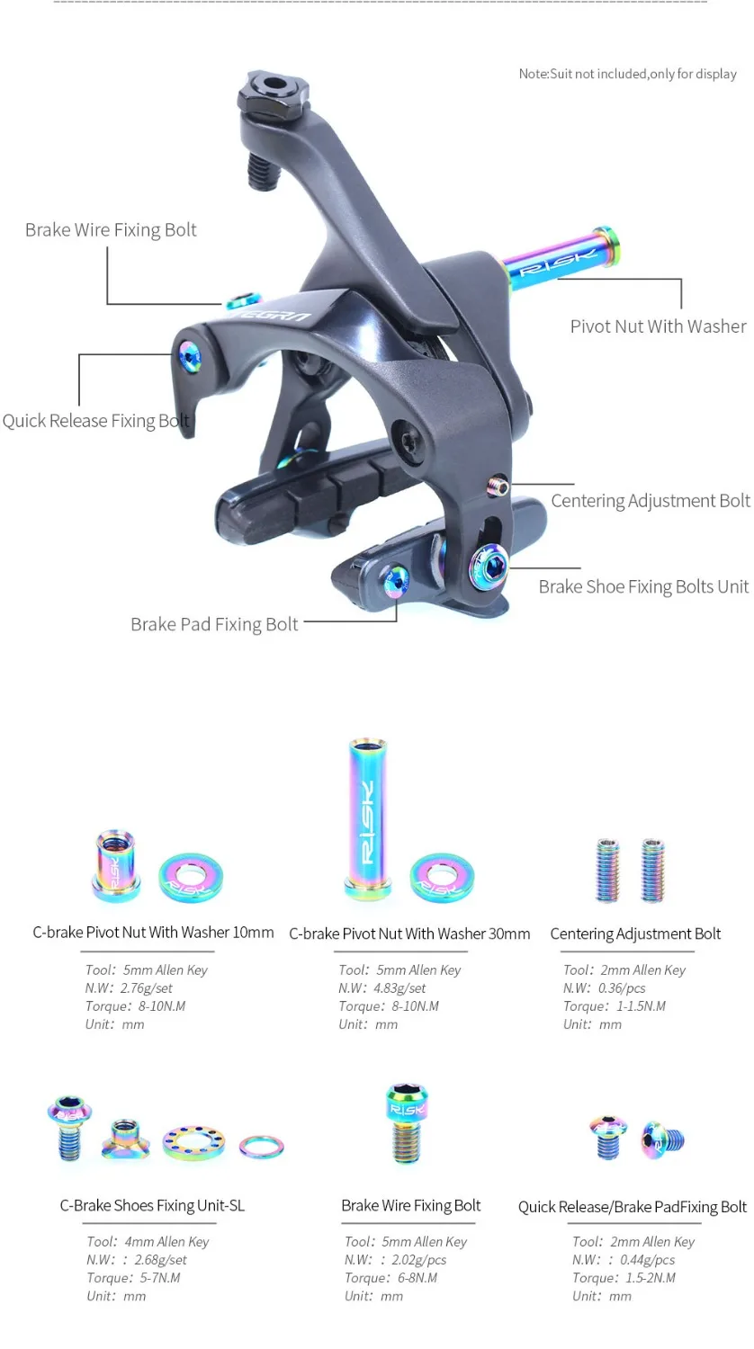Суппорт TC4 C из титанового сплава тормоз передние и задние переключатели болты
