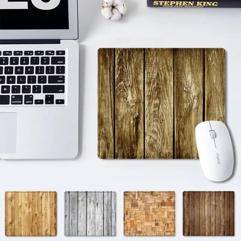 

Dropshipping Wooden Floor Wood Grain Mouse Mat mouse non-slip pad player pad small size rubber Gaming mouse Pad office Desk Mat