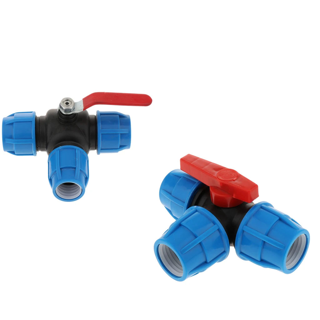 

32/40mm Push Fittings with Valve Tube Tee Union Coupler Irrigation Tube Fittings od Push Fit Air Tool Fittings Gardening Tools