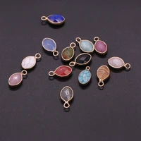 natural stone small pendant faceted lapis lazuli crystal quartz charms for jewelry making diy necklace earrings accessories gift