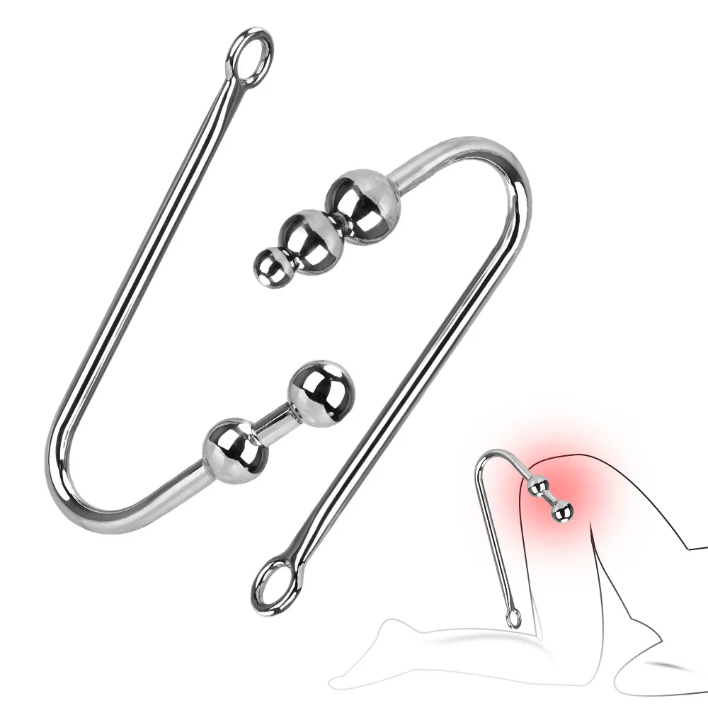IKOKY Stainless Steel Anal Dilator With Ball Hole Sex Toys for Men and Women Butt Plug Adult Products Hook | Красота и здоровье