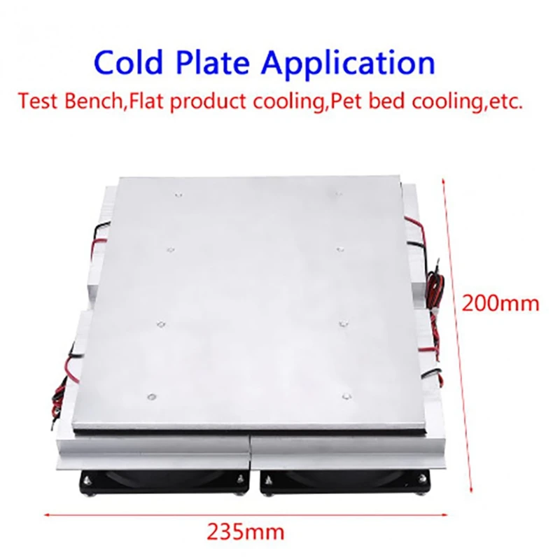 

240W 12V Semiconductor Thermoelectric Peltier Cold Plate Cooler is Suitable for Small Spaces, PC, Pet Bed Cooling