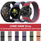 Нейлоновая петля для samsung Galaxy Watch Active 46 мм S3 ремешок браслет 22 мм 20 мм для Amazfit Bip GTR huawei Garmin Vivoactive3