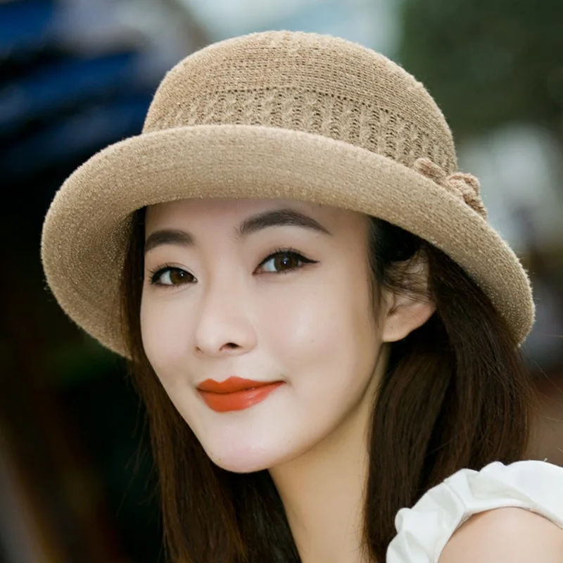

Knitted fisherman's hat in spring, literary hat, female, Korean version of British hat in autumn and summer, Korean tide,