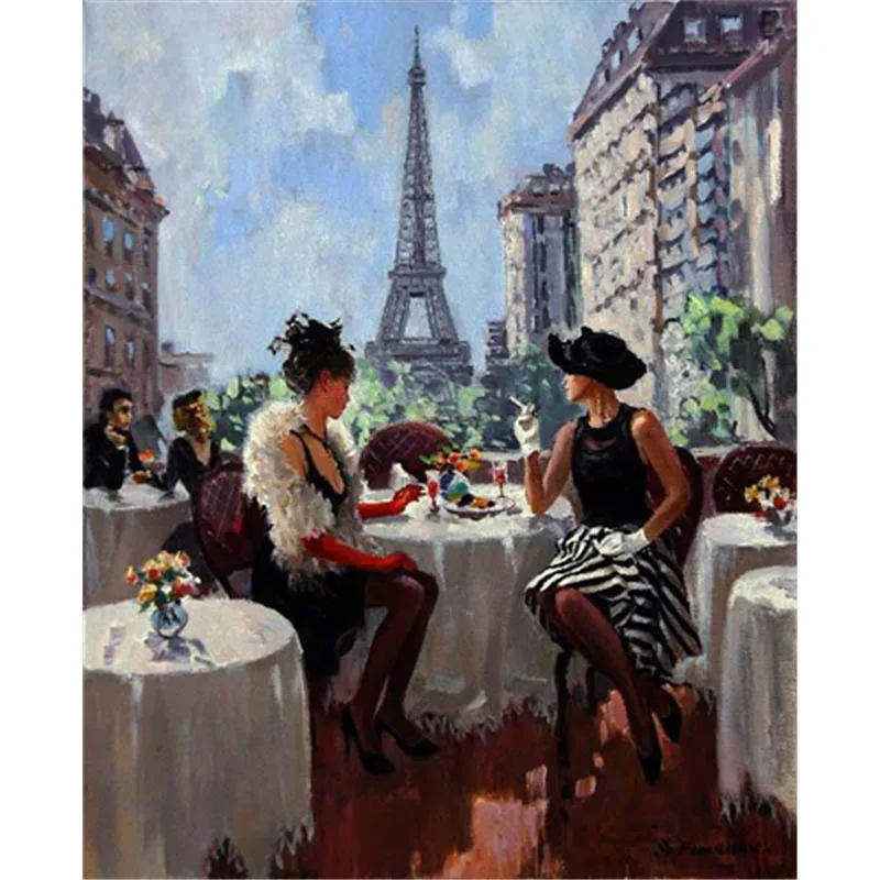 BAISITE DIY живопись по номерам ручная роспись холст Пейзаж Современная Настенная