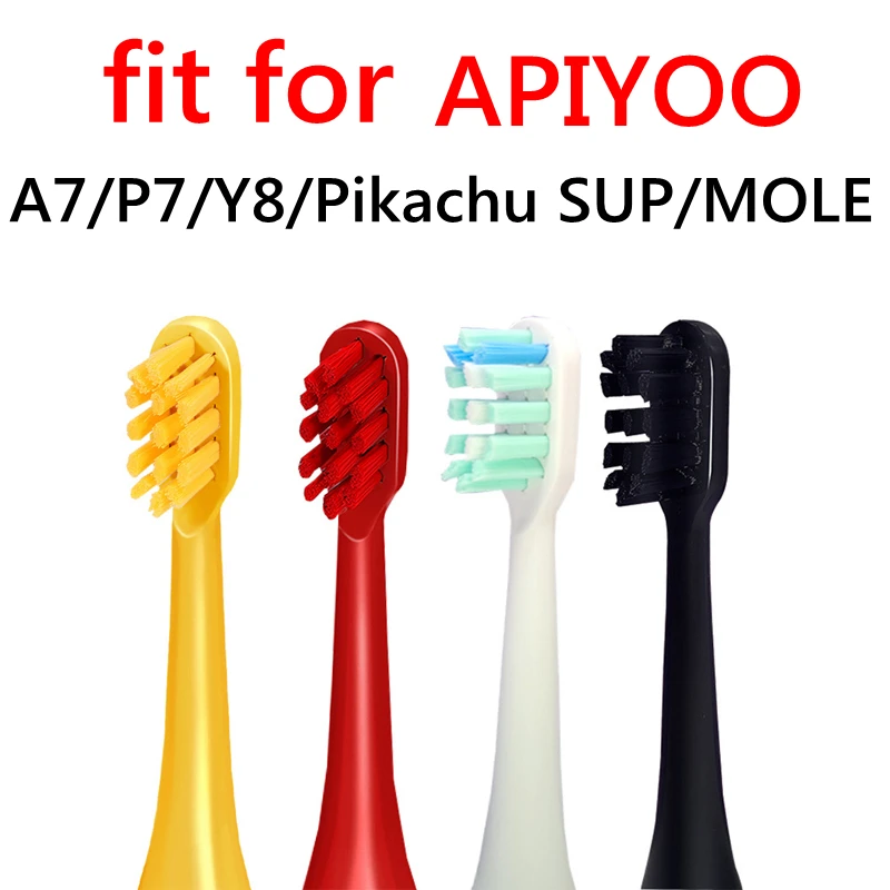 

Replacement Toothbrush Heads for apiyoo A7/P7/Y8/Pikachu SUP/MOLE Electric Tooth Brush Heads