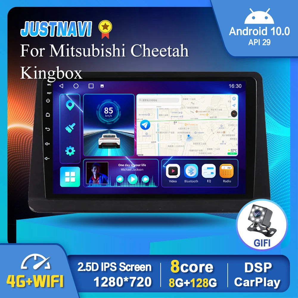 

Android 1280*720 Android 10.0 GPS Car Radio Multimedia Player For Mitsubishi Cheetah Kingbox DSP Carplay Stereo No 2 din DVD 9"