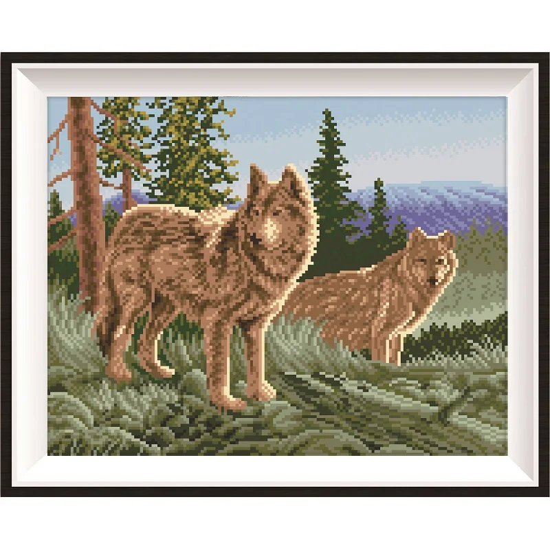 

5D Diamond Painting Embroidery Wolf Full Round Drill DIY Mosaic Super High-Quality Rhinestone Home Decoration