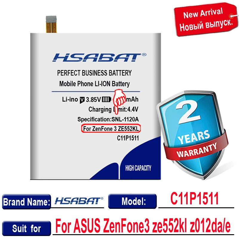 Аккумулятор HSABAT C11P1511 5300 мАч для Asus ZenFone 3 ZenFone3 ze552kl z012da/e|battery for|4000mah batterybattery 4000mah |