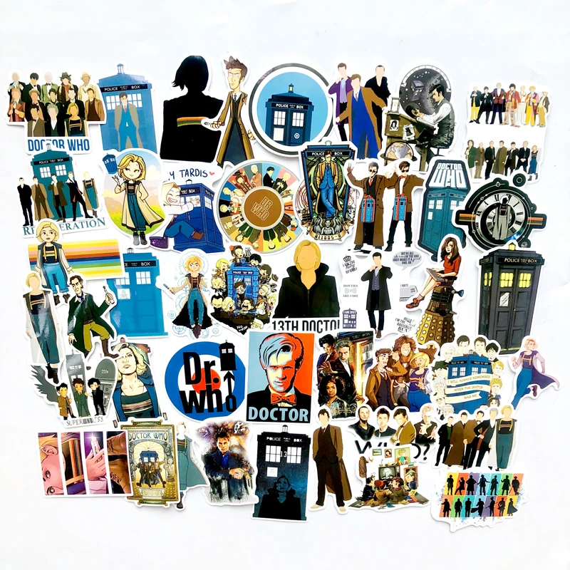 50 шт./упак. Доктор Кто смешанные наклейки американская ТВ серия для багажа