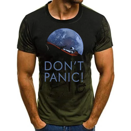 Новинка 2019 футболка с изображением замечательной земли SpaceX Starman Мужская арбуза