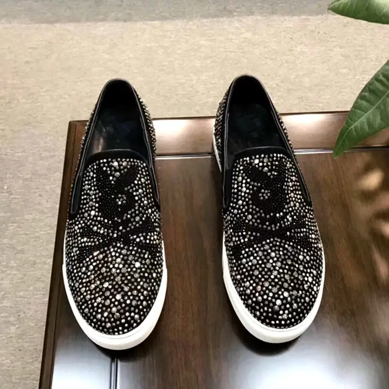 Мужские кожаные туфли ручной работы коричневые повседневные лоферы из