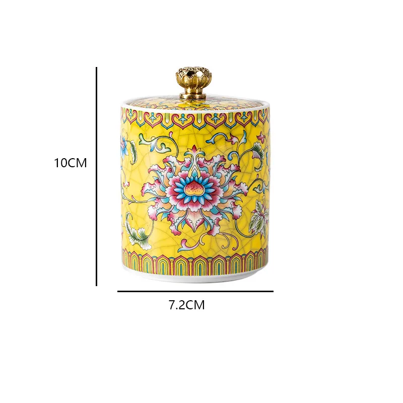 Ретро сине-белый фарфоровый керамический резервуар для хранения с крышкой