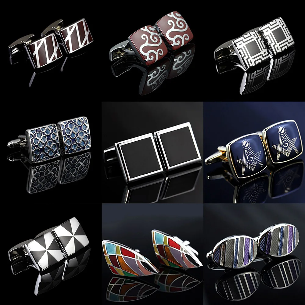 Модное мужское Новое поступление запонки в виде карты Новинка черная собака рыба