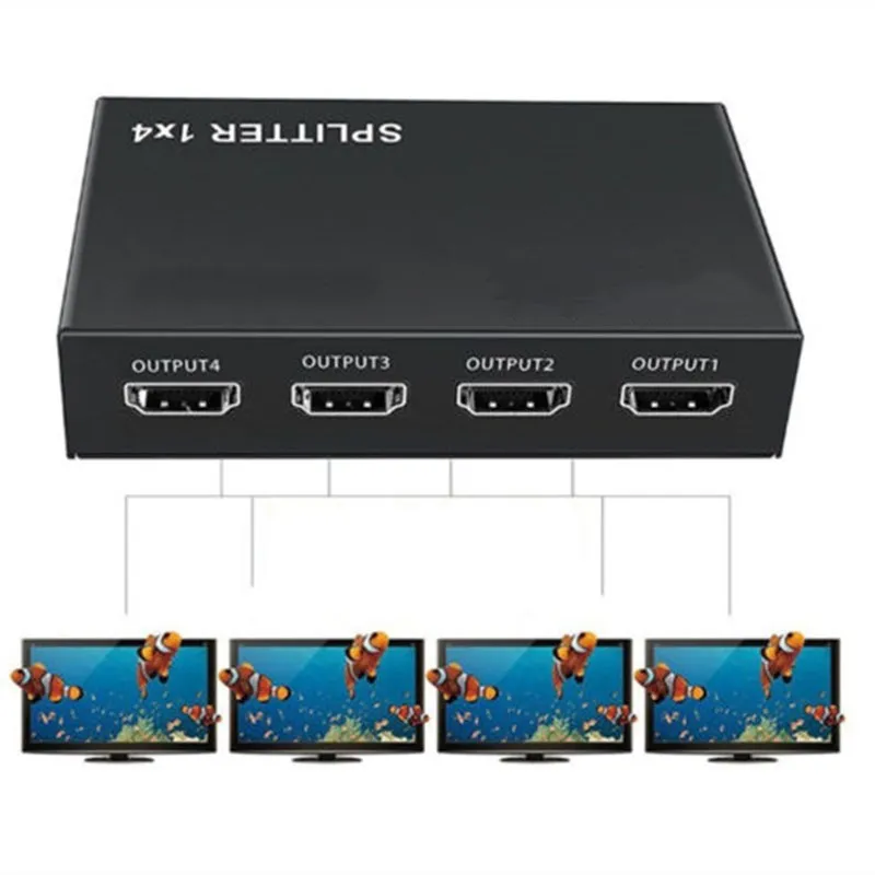 1 в 4 выхода Full HD портовый усилитель концентратора HDMI совместимый сплиттер v1.4 3d 4k