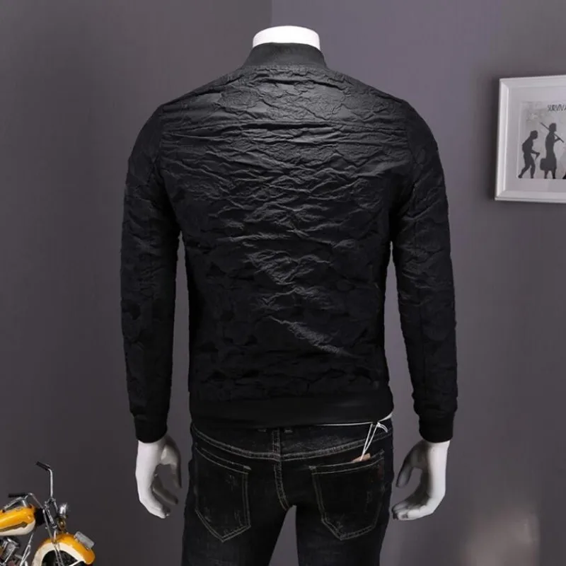 Дизайнерская Новая Осенняя мужская бейсбольная куртка с цветочным принтом и