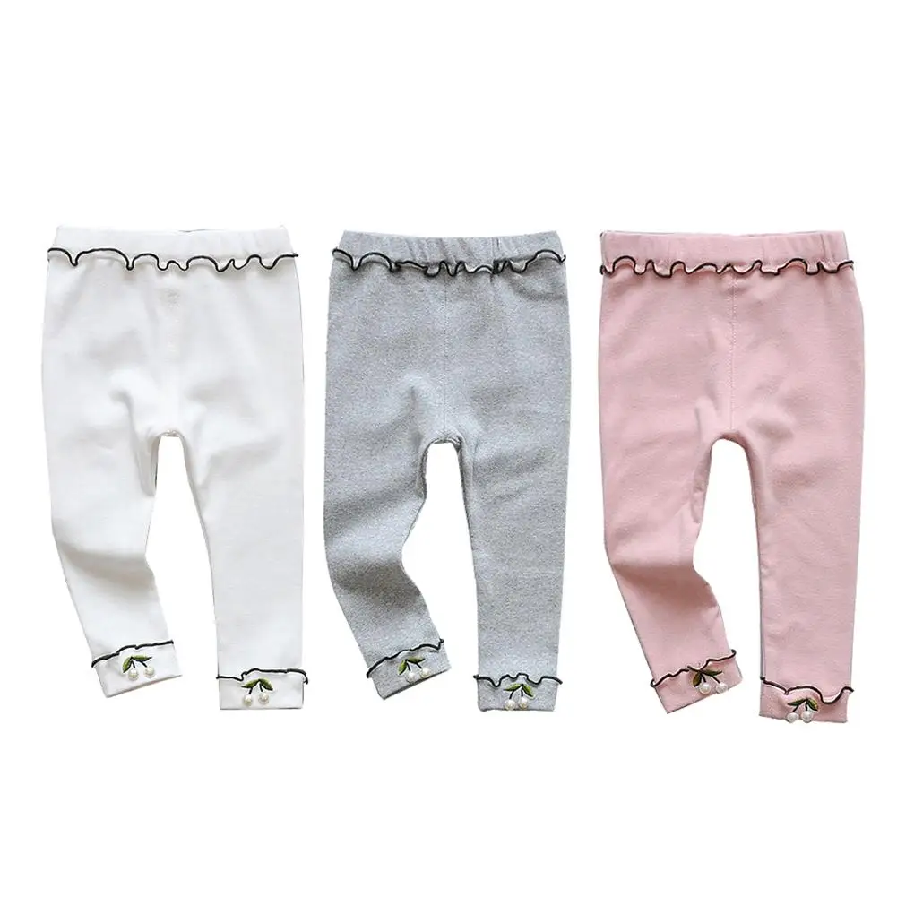 Однотонные штаны для девочек 2019 детские леггинсы детская одежда Осенние