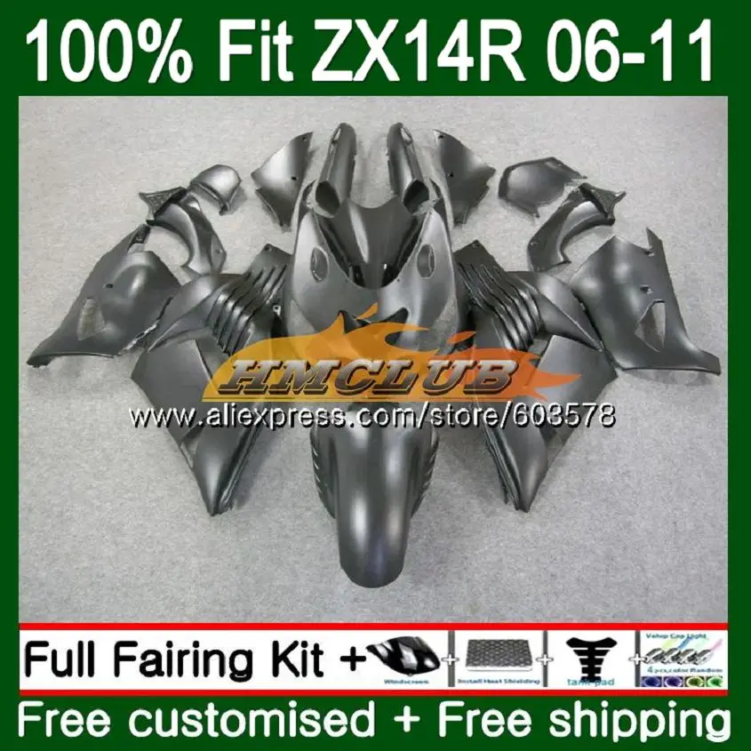 

Инъекция для KAWASAKI ZZR1400 ZX14R 06 07 08 09 10 11 113CL.8 ZX 14R ZX-14R 2006 2007 2008 2009 2010 2011 матовый черный обтекатель