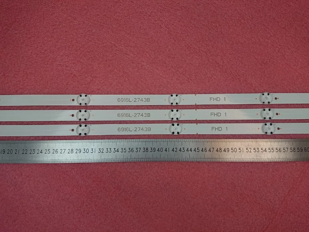 15 шт./компл. 7 светодиодный 840 мм светодиодный Подсветка полосы для LG 43LH590V 43LH510V 43LH5700 6916L-2743A 6916L-2743B 43 V16.5 ART3 2743