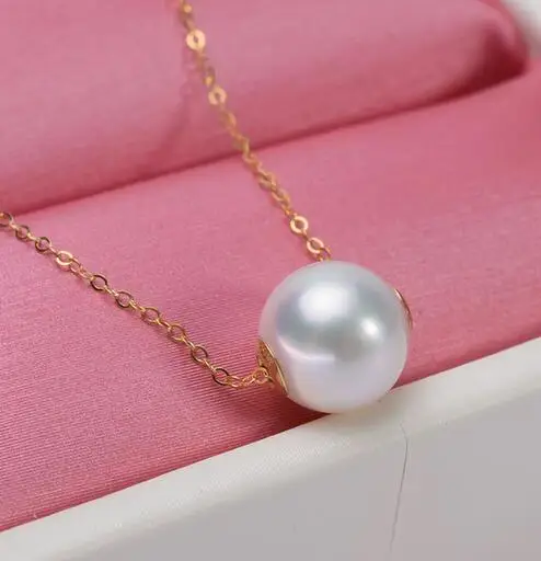

good Akoya pearl pendant S925 female silver K Lu Tong Jinlu clavicle Pearl Necklace Chain
