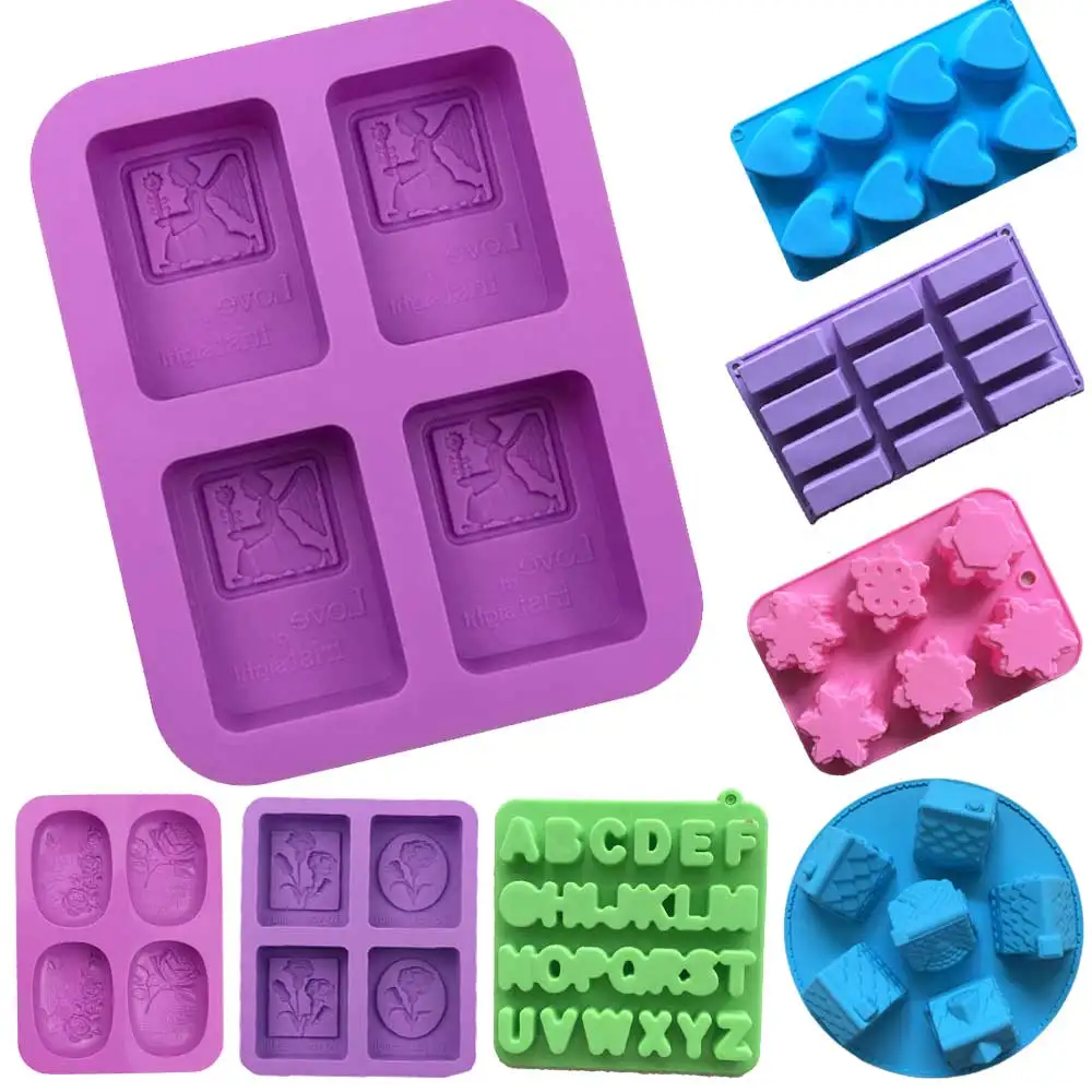 

Silicone Pastry Mold Soap Making Set Heart Ice Mould Confectionery Equipment Tools Cake Decorating Baking Utensils for Kitche