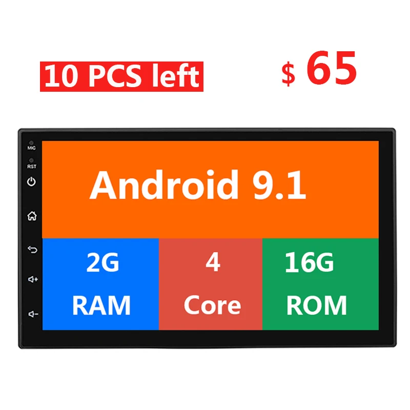 Автомобильный мультимедийный плеер 2 Гб ОЗУ Android 9 1 автомагнитола Din стерео