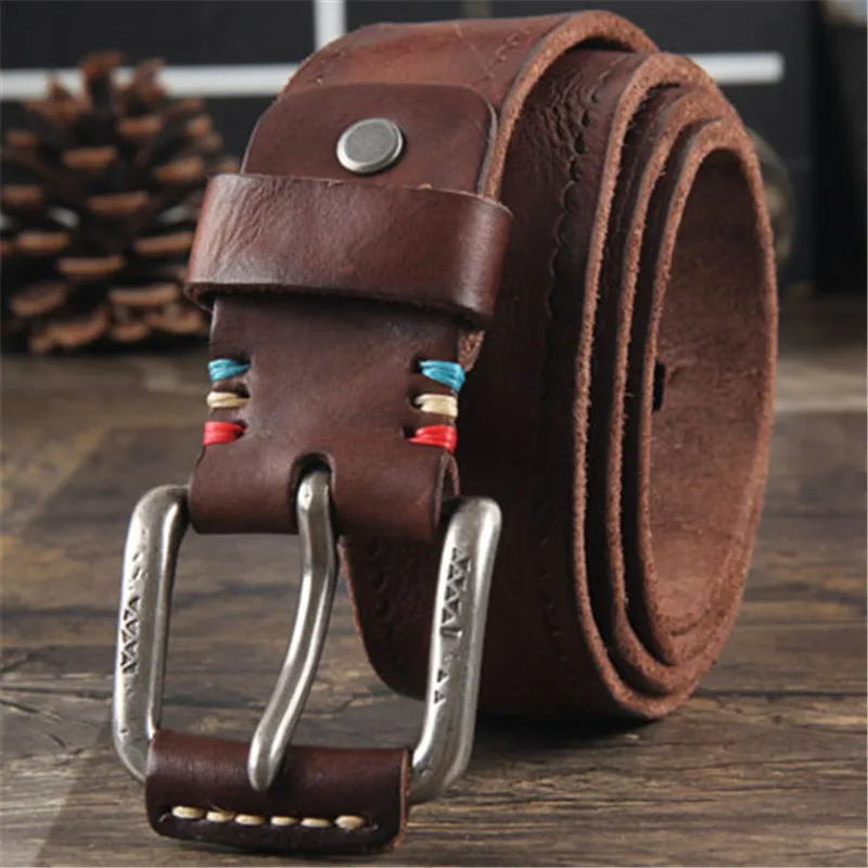 Мужские ремни из натуральной воловьей кожи с классической пряжкой 2021 |