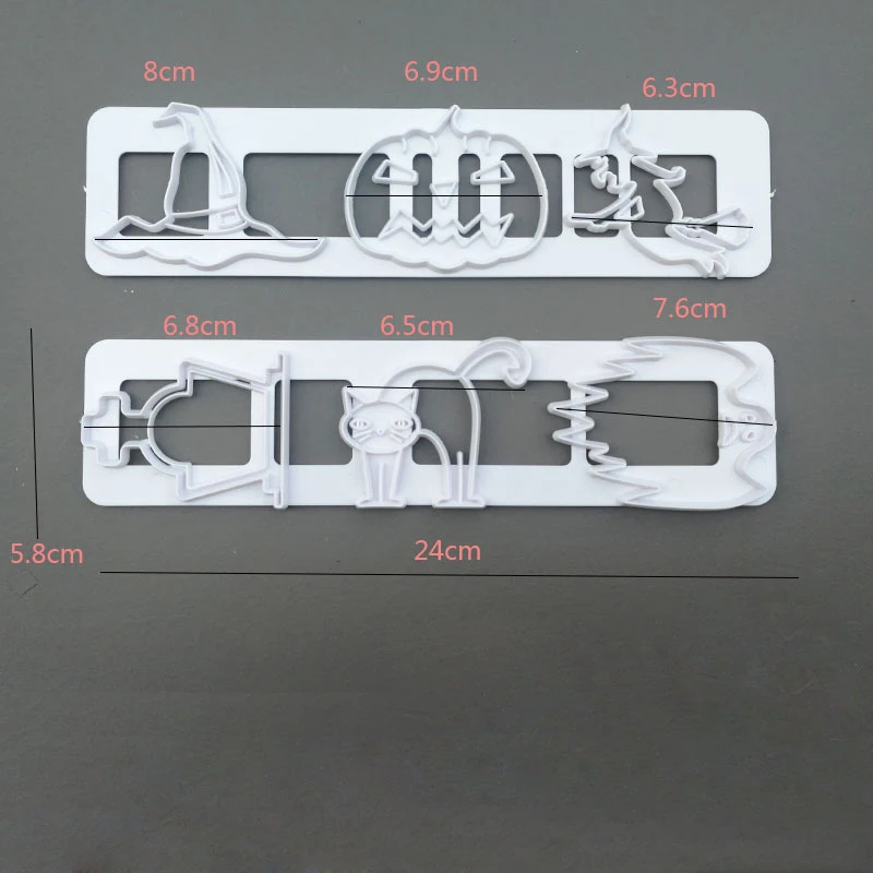 Хэллоуин тиснение Тыква Кот призрак печенье резак пластиковый нож фрукты торт