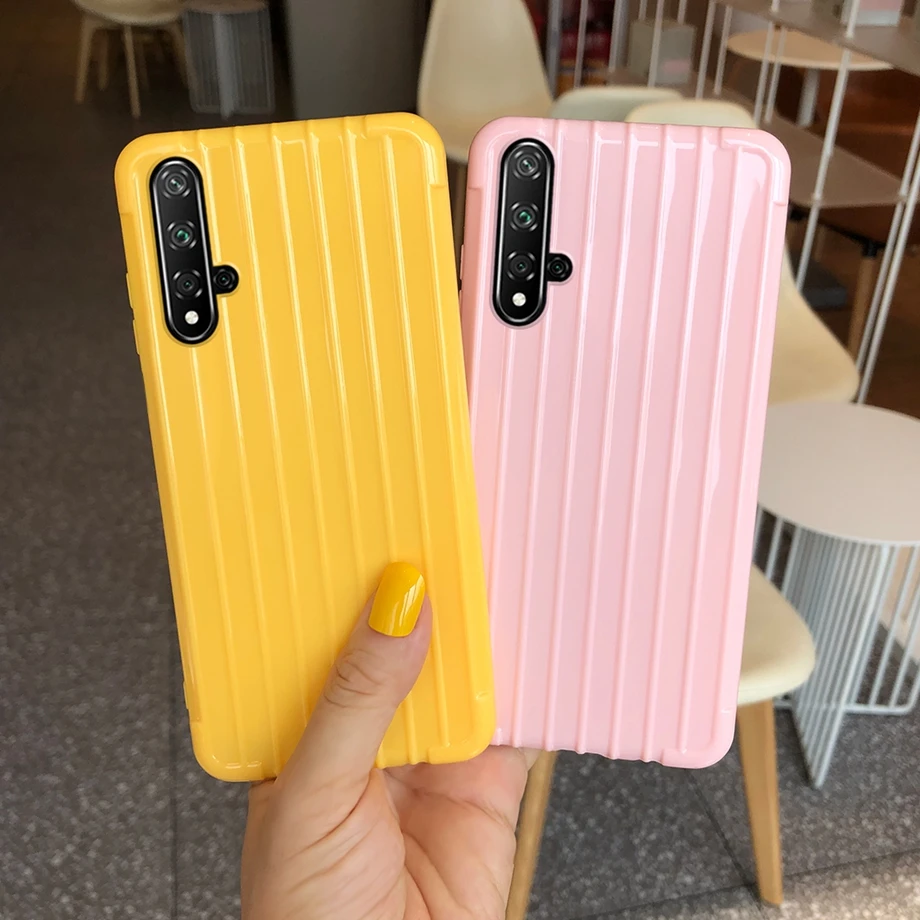 Чехол для Huawei Nova 5 T мягкий силиконовый чемодан бампер задняя крышка t Nova5t чехлы