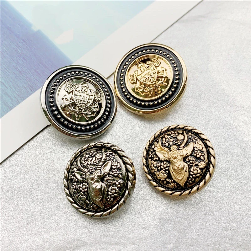 Винтажные металлические пуговицы в виде головы льва козы 10 шт. 15/20/25 мм аксессуары
