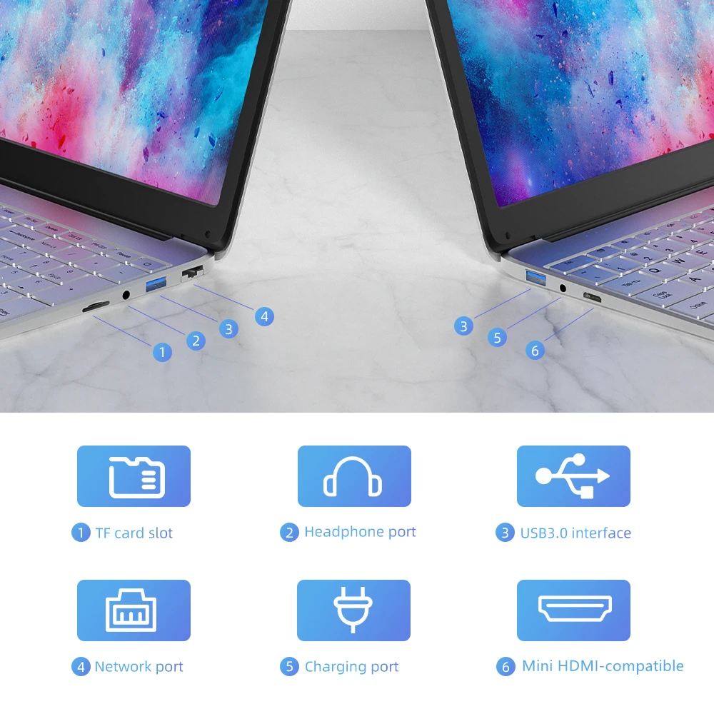 

KUU For intel J3455 Quad Core 15.6 inch Student Laptop 6GB RAM 256GB SSD Notebook Ultrabook With Webcam Bluetooth WiFi