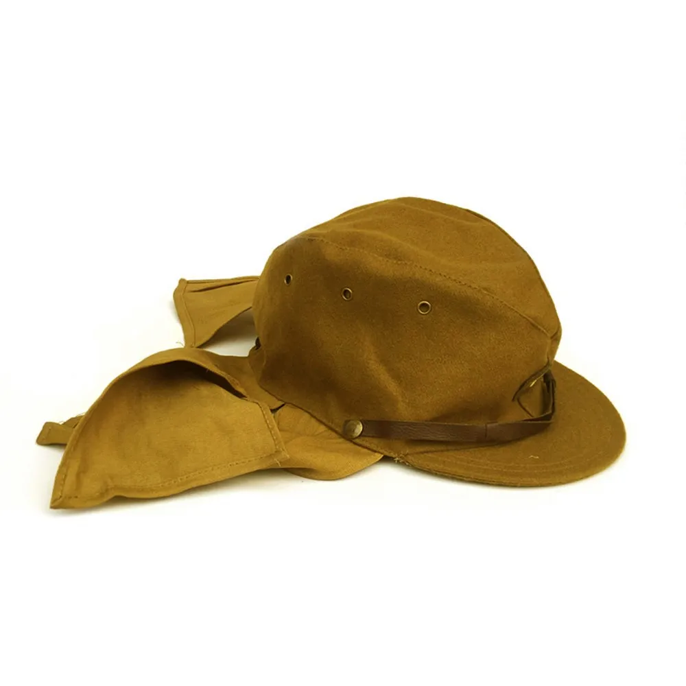 Soldier Field Wool Cap WWII WW2 Japanese with Havelock Neck Flap Sports Hat Male Headgear Vintage Headdress