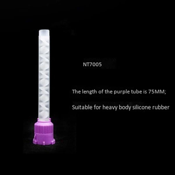 

50 Pcs/Pack 78mm Impression Mixing Tips Temporary Silicone Rubber Dispenser Mix Head Dentist Tools