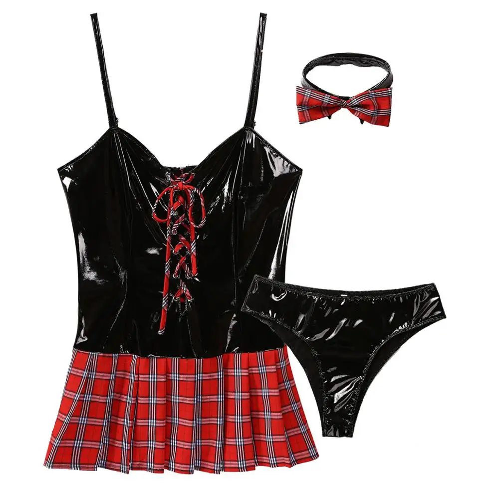 Сексуальное латексное кожаное платье Женское боди эротическое | Тематическая