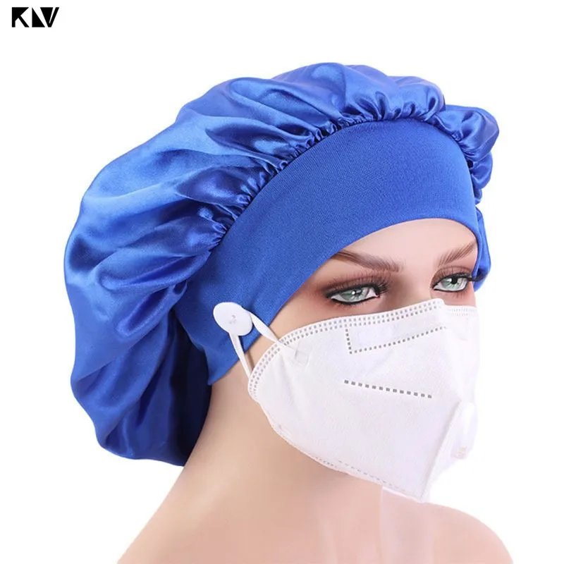 KLV унисекс атласная Экстра большая крышка капота с кнопкой держатель для маски