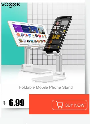 Складная пластиковая подставка для телефона Vogek, подставка для iPhone X, XR, samsung S10, S10+, Кронштейн для мобильного телефона ярких цветов