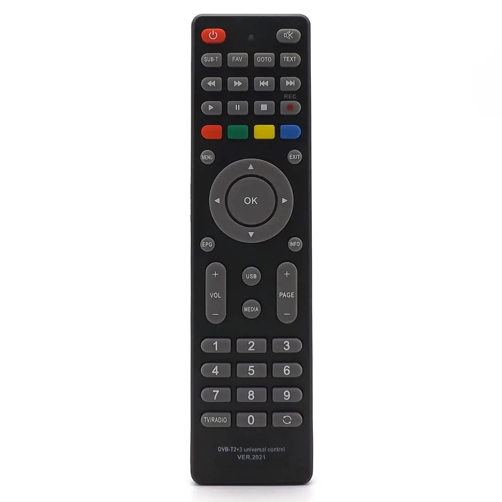 Пульт ДУ Huayu DVB-T2+3 v.2021 универсальный для DVB-T2 ресивера | Электроника
