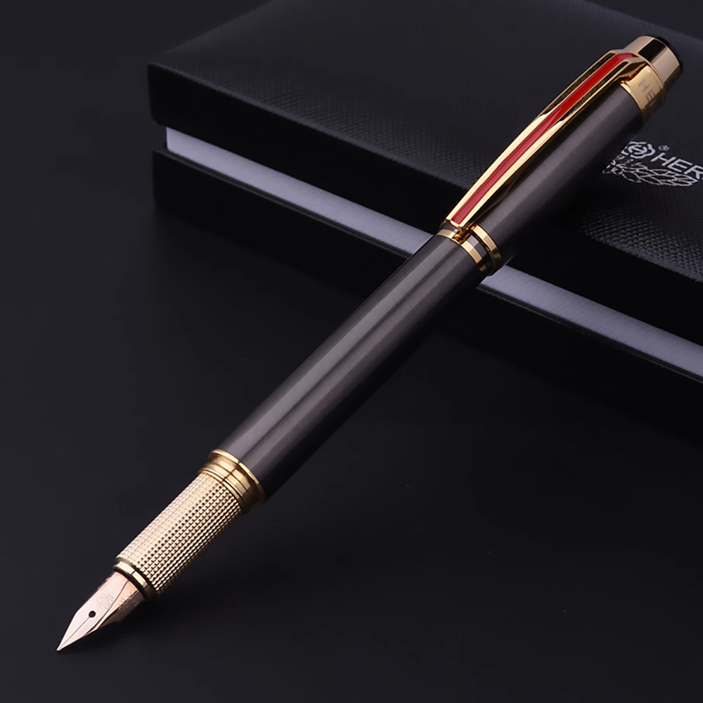 Классическая чернильная ручка HERO 200E 14K с тонким наконечником 0 5 мм матовая
