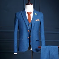 jacketpantsvest 2021 male prom wedding tuxedo fashion print groom dress blazers trousers waistcoat men 3pcs set slim suit