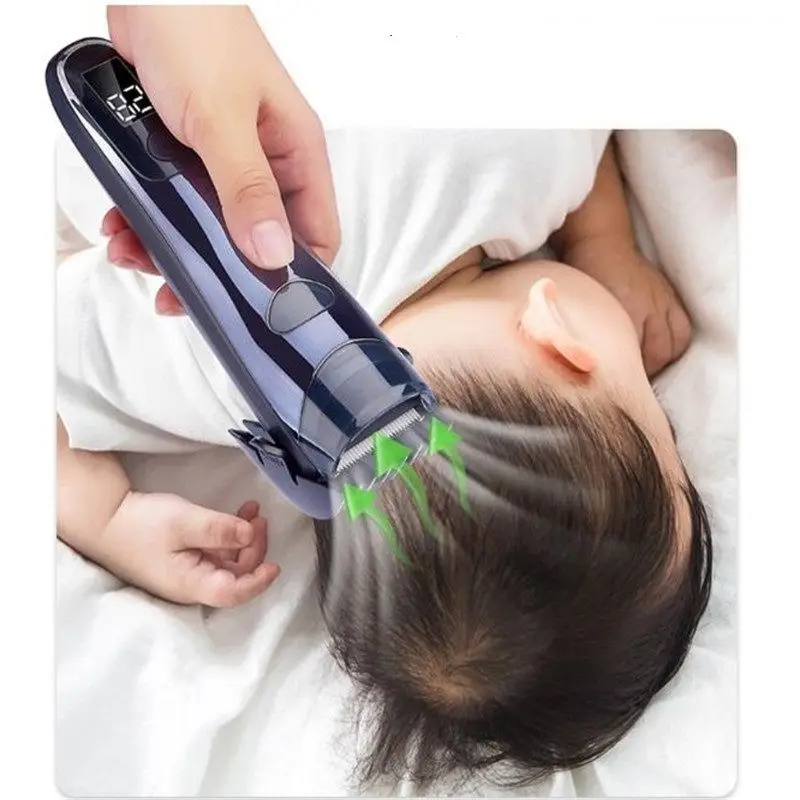 

Washable Electric Auto Vacuum Hair Clipper Quiet Baby Haircut Machine Suction Less Mess Infant Trimmer Child Hairdressing Cutter