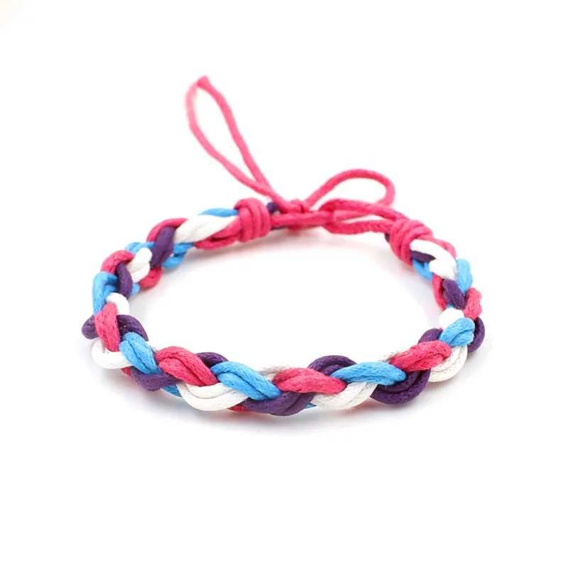 

Simple CHHB001 Hemp Friendship Bracelets Adjustable Braided Multilayer Bracelet Men Pulseira Masculina 10 Colors