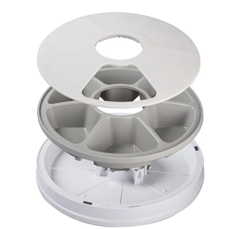 

Dogs timing six-grid feeder cat quantitative music automatic feeder pet multi-meal multi-function food utensils