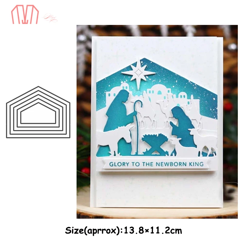 Рождественская этикетка Mai штампы для резки металла трафареты сделай сам