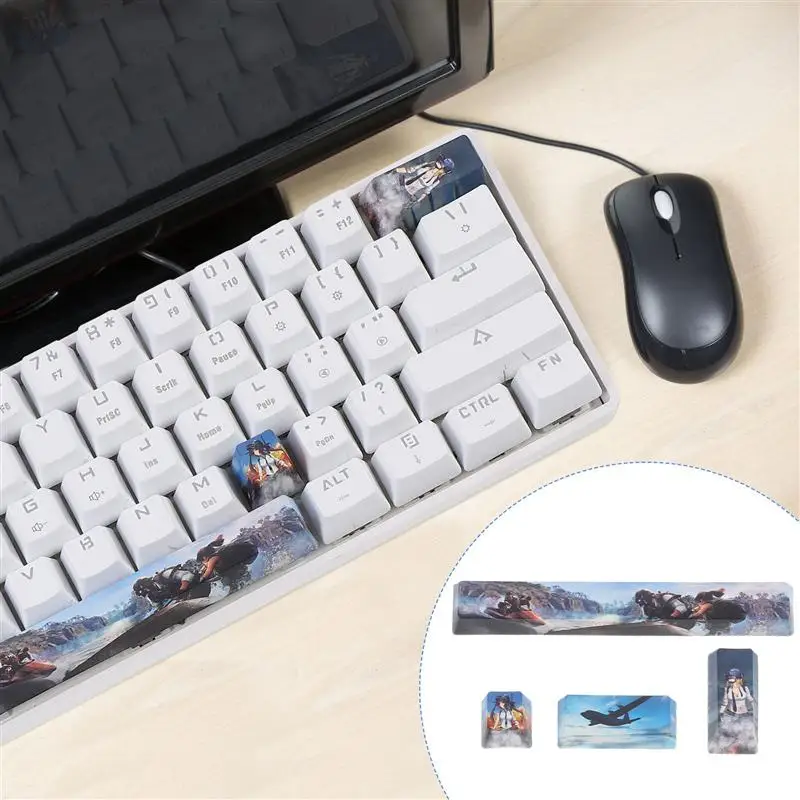

4pcs Computer Keyboard Keycaps Replace Keycaps Kits Chic Keyboard Key Caps