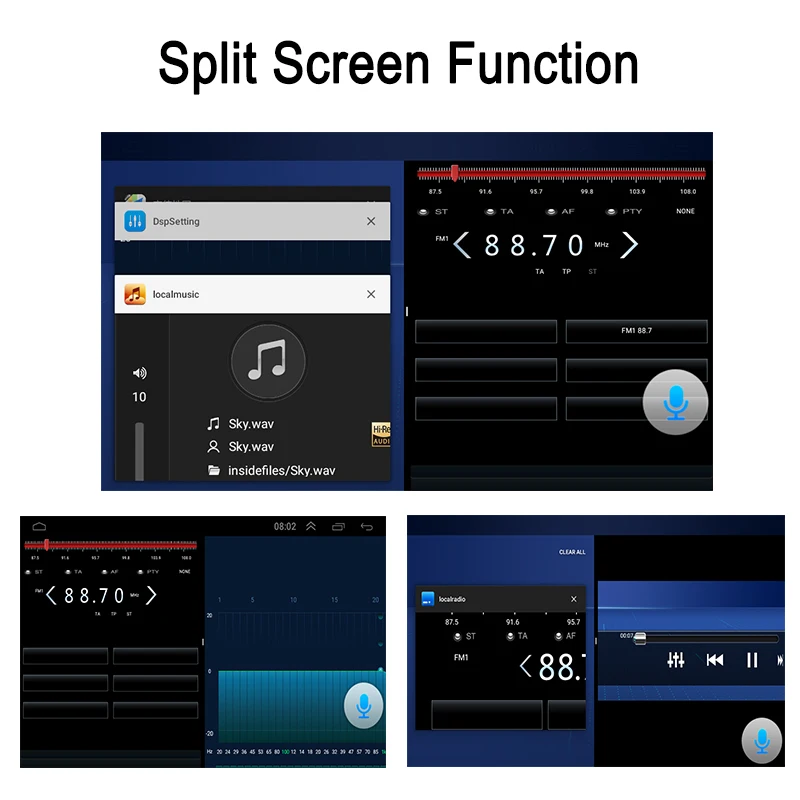 Автомобильный радиоприемник 9 дюймов сенсорный экран Экран Android 10 0 DSP GPS навигации