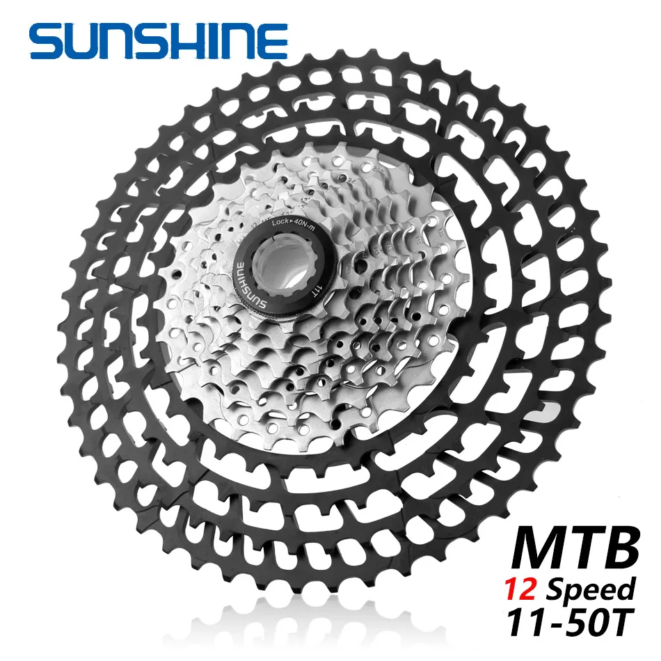 SUNSHINE Bicycle Ultralight Cassette 11S 12 Speed MTB Bike Freewheel 12S 11-50/52T Flywheel Mountain Sprocket for HG | Спорт и