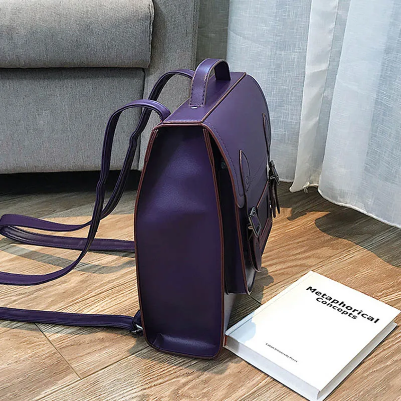 Черно белые школьные рюкзаки для девочек винтажный кожаный роскошный брендовый