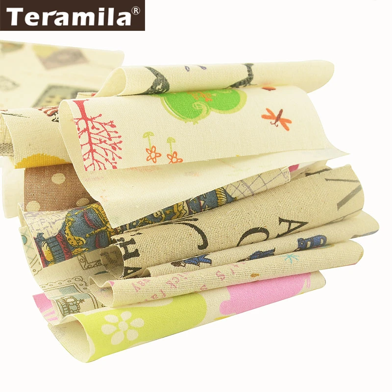 Тканевая ткань Teramila из хлопка и льна 20 шт./партия 12x12 см | Дом сад