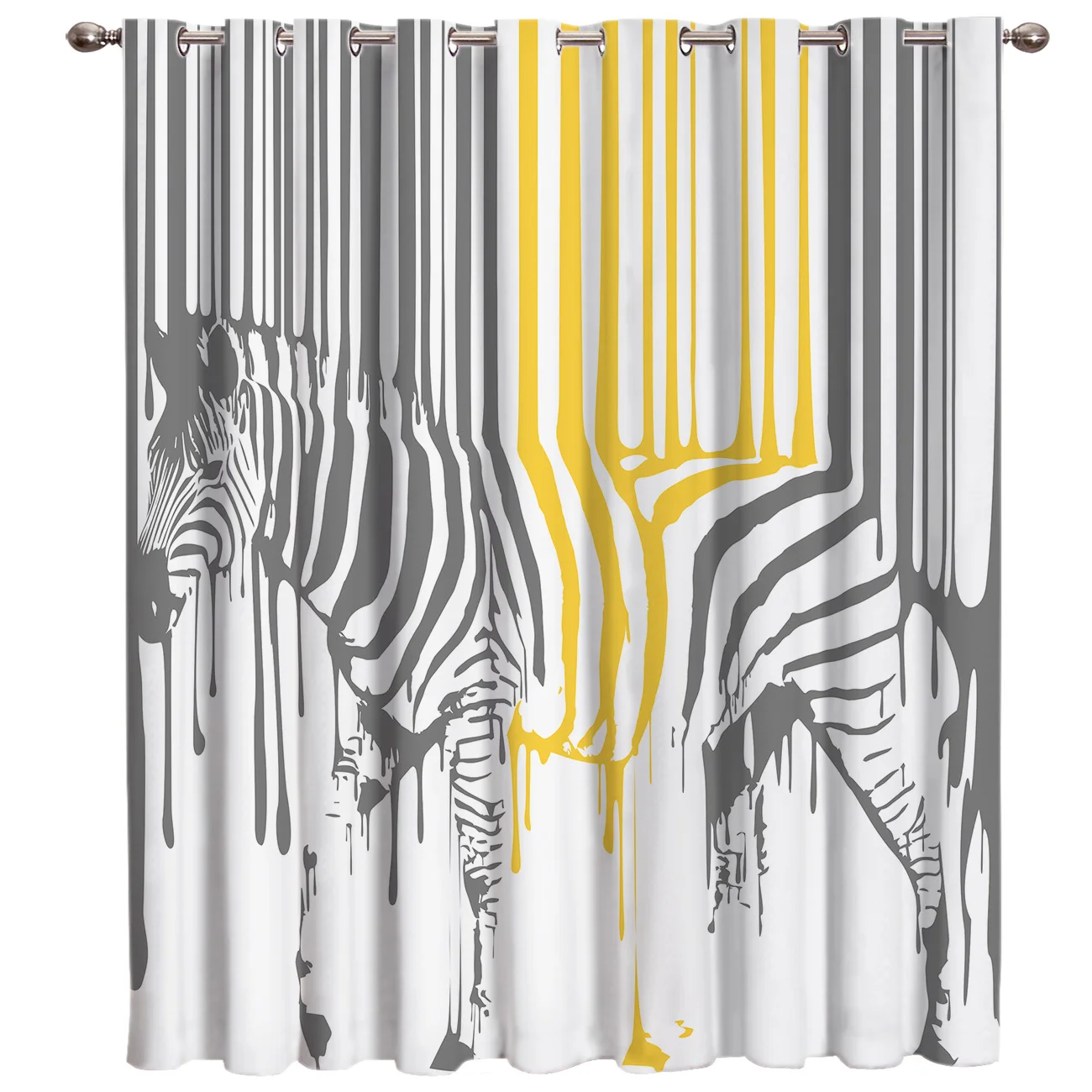 Забавные Животные краски всплеск Зебра комната шторы большое окно гостиная